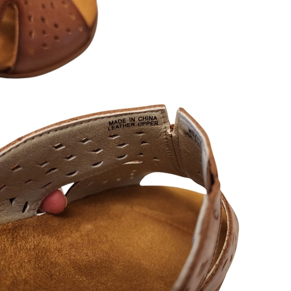 Propet Fiona Brown Leather Slide Sandals 7.5 NWOT - Picture 10 of 13